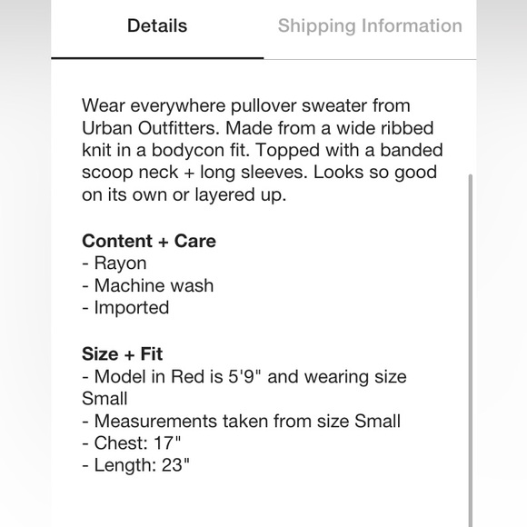 ❤️URBAN OUTFITTERS Scoop neck navy sweater top - Picture 5 of 5